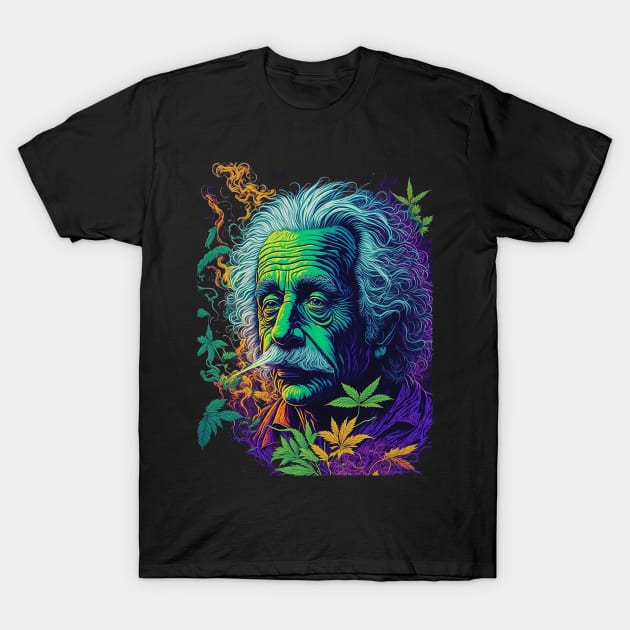 Albert Einstein's White Smoke T-Shirt by GalleryGlow